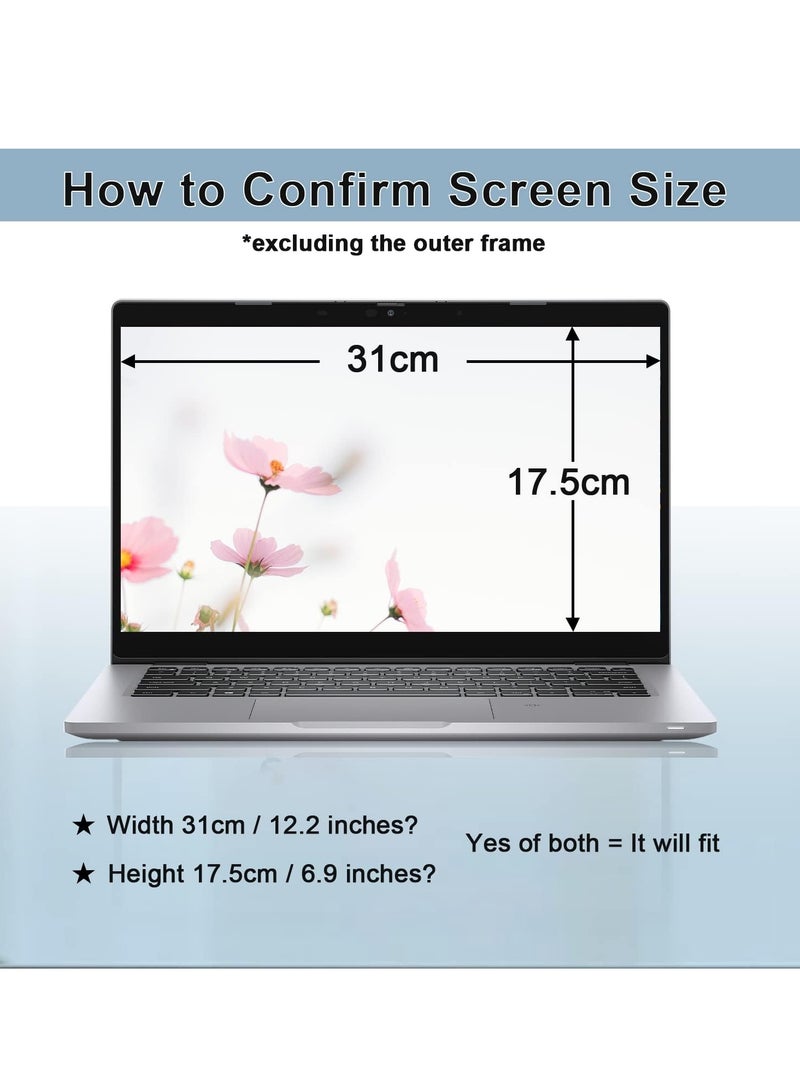 Laptop Privacy Screen 14 Inch 16:9 Aspect, Anti Blue Light Glare Removable Slide Mount Tabs Privacy Filter Screen Protector for 14Inch Laptop,  Generic Computer Moniter Privacy Shield 14 in  - Image 2