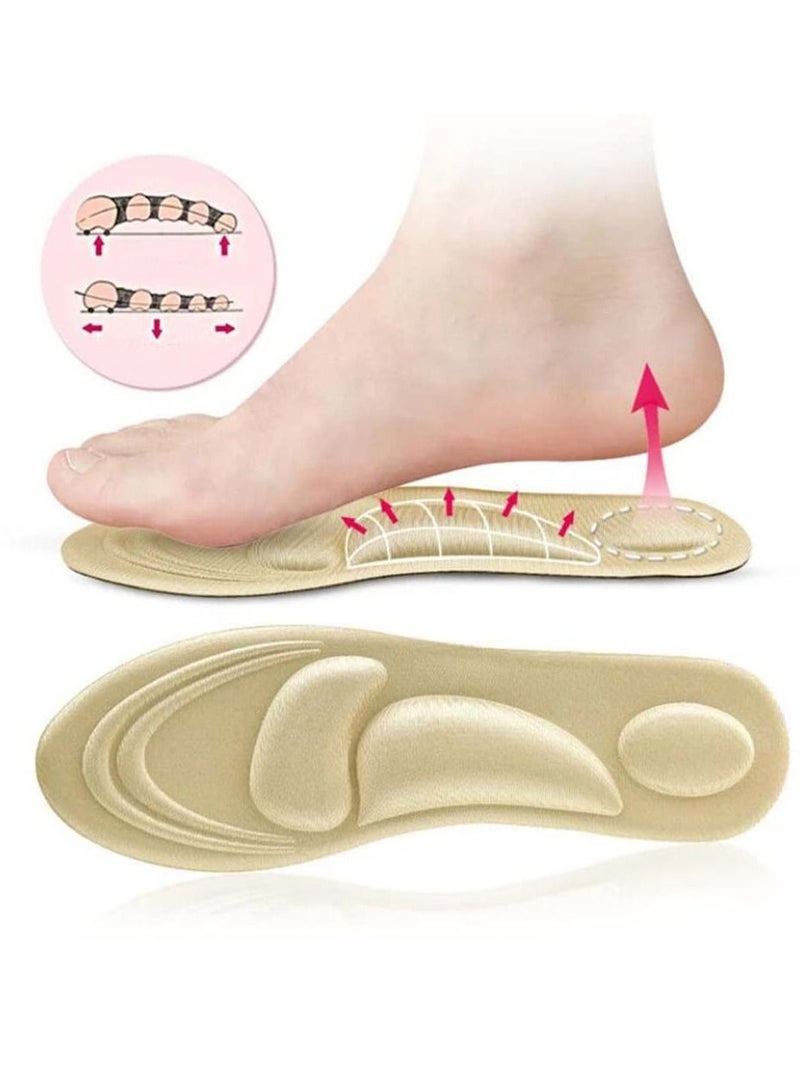 SYOSI Memory Foam Insoles Orthotic Insole High Arch Foot Support Soft insoles 4D Comfort Cushioning Insert for Severe Flat Feet Plantar Fasciitis Feet Pain Foot Valgus for Man And Woman EU 35-40 - Image 2