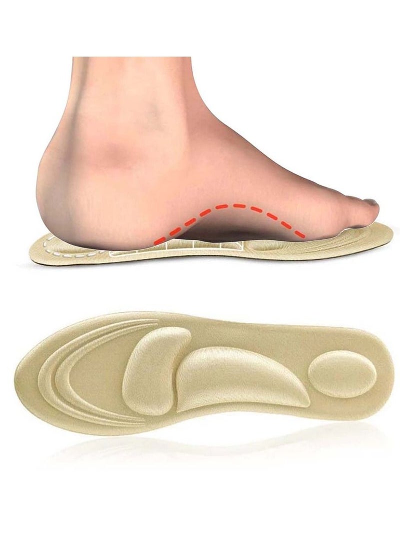 SYOSI Memory Foam Insoles Orthotic Insole High Arch Foot Support Soft insoles 4D Comfort Cushioning Insert for Severe Flat Feet Plantar Fasciitis Feet Pain Foot Valgus for Man And Woman EU 35-40 - Image 1