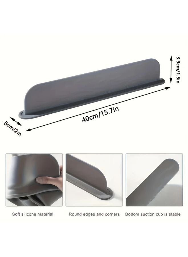 Black Sink Water Guard With Suction Cups Leak Proof Kitchen Countertop Protection - Image 4