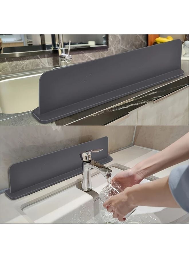 Black Sink Water Guard With Suction Cups Leak Proof Kitchen Countertop Protection - Image 3
