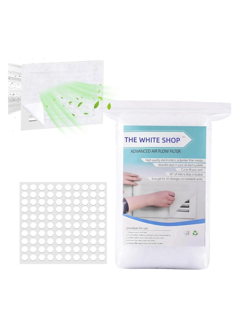 20 Pcs Air Vent Filter, 71" X 16" Vent Filters Paper Anti Dust Net Strainer Air Conditioner Vent Filtration Air Quality Improvement Filter Replacement For HVAC AC And Heating Intake  - Image 1