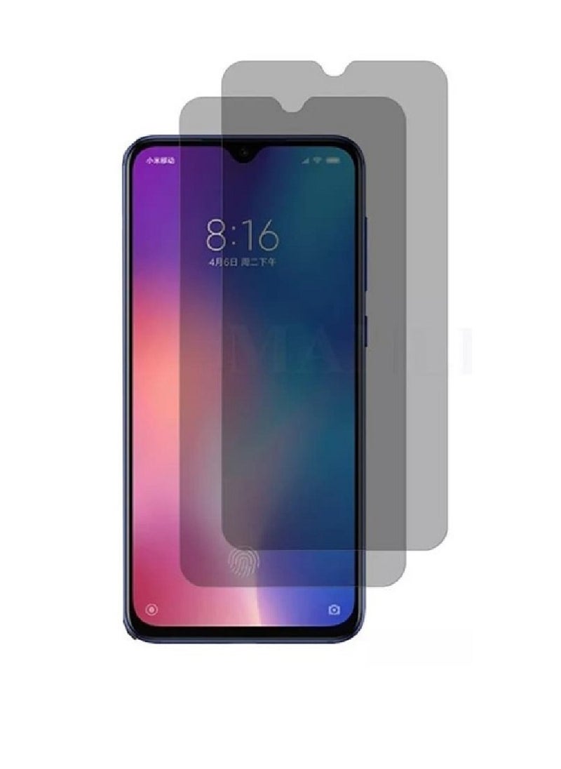 Super 2 Pieces Tempered Glass Screen Protector Anti-Spy Privacy Designed For Xiaomi Mi 9 SE Full Screen Coverage And Bubble Free - Image 1