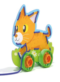 Quercetti Quercetti Play Montessori Toys Lacing Game - Set includes 4 Animals with Wheels and Colored Laces - Build, Play and Pull-Along to Promote Early Learning and Motor Skills, for Kids Ages 3-6 Years  - Image 2