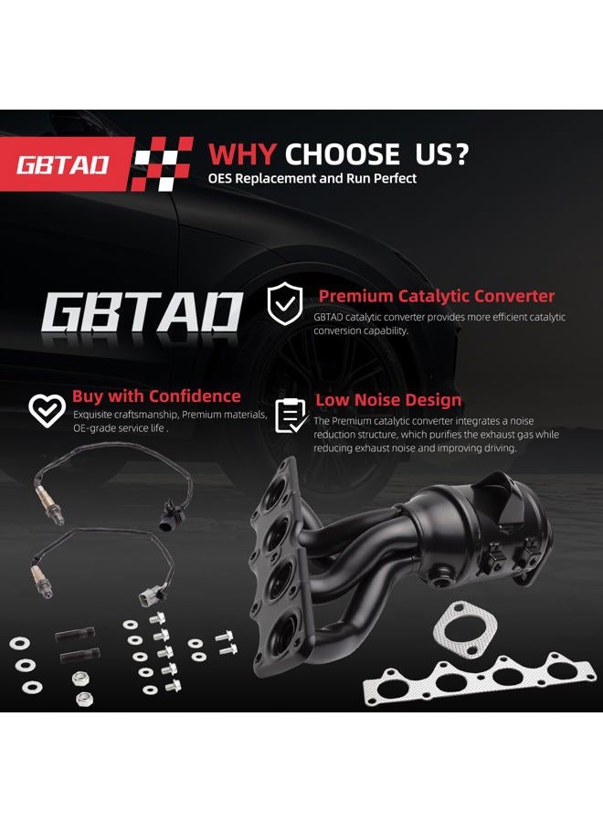 GBTAD Catalytic Converter Kit Direct-Fit Compatible with 2012-2017 Hyundai & Kia - Accent, 2012-2017 Veloster, 2012-2014 Soul, 2012-2016 Rio L4 1.6L (EPA Compliant) - Image 2