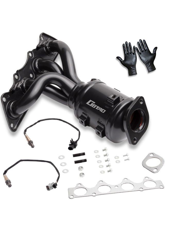 GBTAD Catalytic Converter Kit Direct-Fit Compatible with 2012-2017 Hyundai & Kia - Accent, 2012-2017 Veloster, 2012-2014 Soul, 2012-2016 Rio L4 1.6L (EPA Compliant) - Image 1
