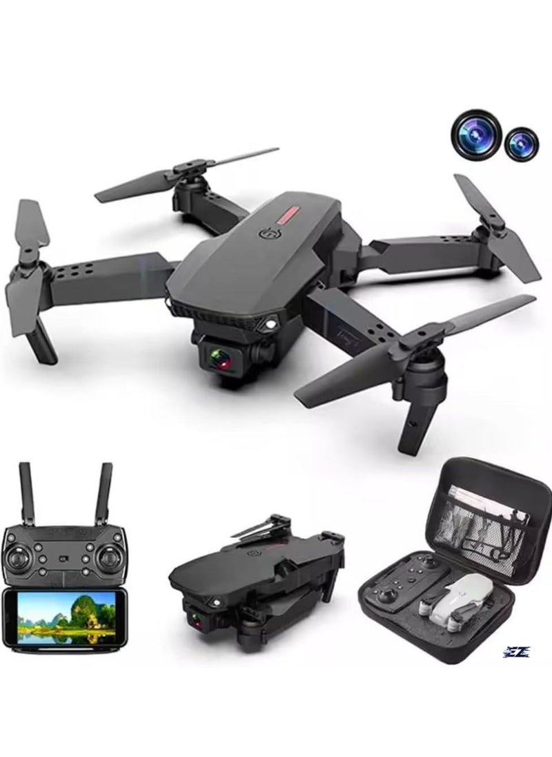 ELTRAZONE Drone with 360° Roll | 150m Range | Dual HD Camera Lens | 25-30 Min Flight Time | Speed Control, Gesture Manipulation, Optical Flow & Avoidance | 1 Battery (Grey)  - Image 1