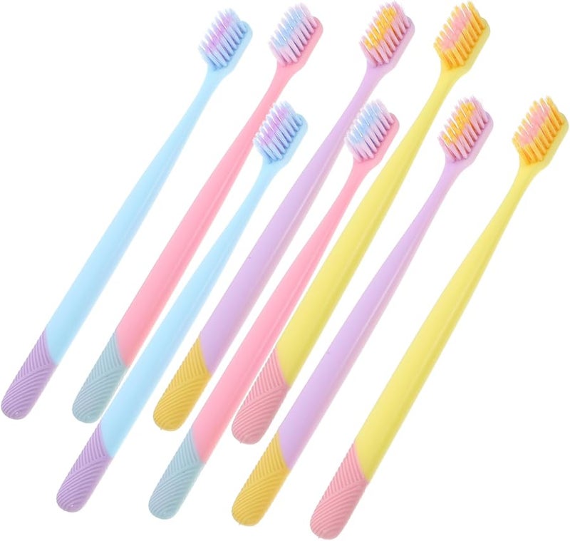 10 حزمة فرشاة أسنان يدوية للبالغين ذات شعيرات ناعمة ومريحة للعناية بالفم أثناء السفر - Image 1