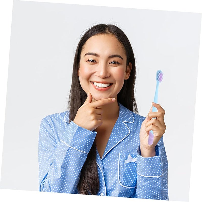 10 حزمة فرشاة أسنان يدوية للبالغين ذات شعيرات ناعمة ومريحة للعناية بالفم أثناء السفر - Image 4