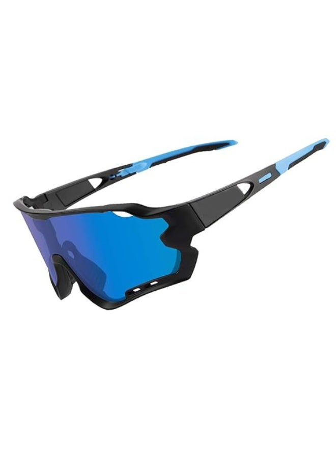 نظارات ركوب الدراجات المستقطبة، نظارات شمسية رياضية مستقطبة للحماية من الأشعة فوق البنفسجية للرجال والنساء، نظارات ركوب الدراجات TR90، ركوب الدراجات، البيسبول، الصيد، التزلج، الجري، الجولف (أزرق) - Image 1