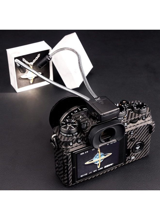 JJC - Ultra-Adjustable LED Macro Arm Light for Insect Plant Jewelry Food Shooting, 5 Brightness CRI 95+ Macro Photography Lighting with Shoe Mount for Canon Nikon Sony DSLR Cameras - Image 1