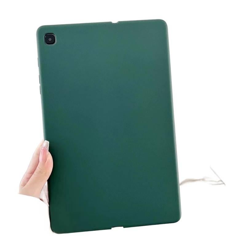 حافظة سامسونج تاب بظهر شفاف متوافقة مع Samsung Galaxy Tab A9 Plus / Samsung Galaxy Tab A9 باللون أخضر مع غطاء حماية ووظيفة حامل وحمل يومي للتابلت بوظيفة حامل Samsung Tab Clear Back - Image 2