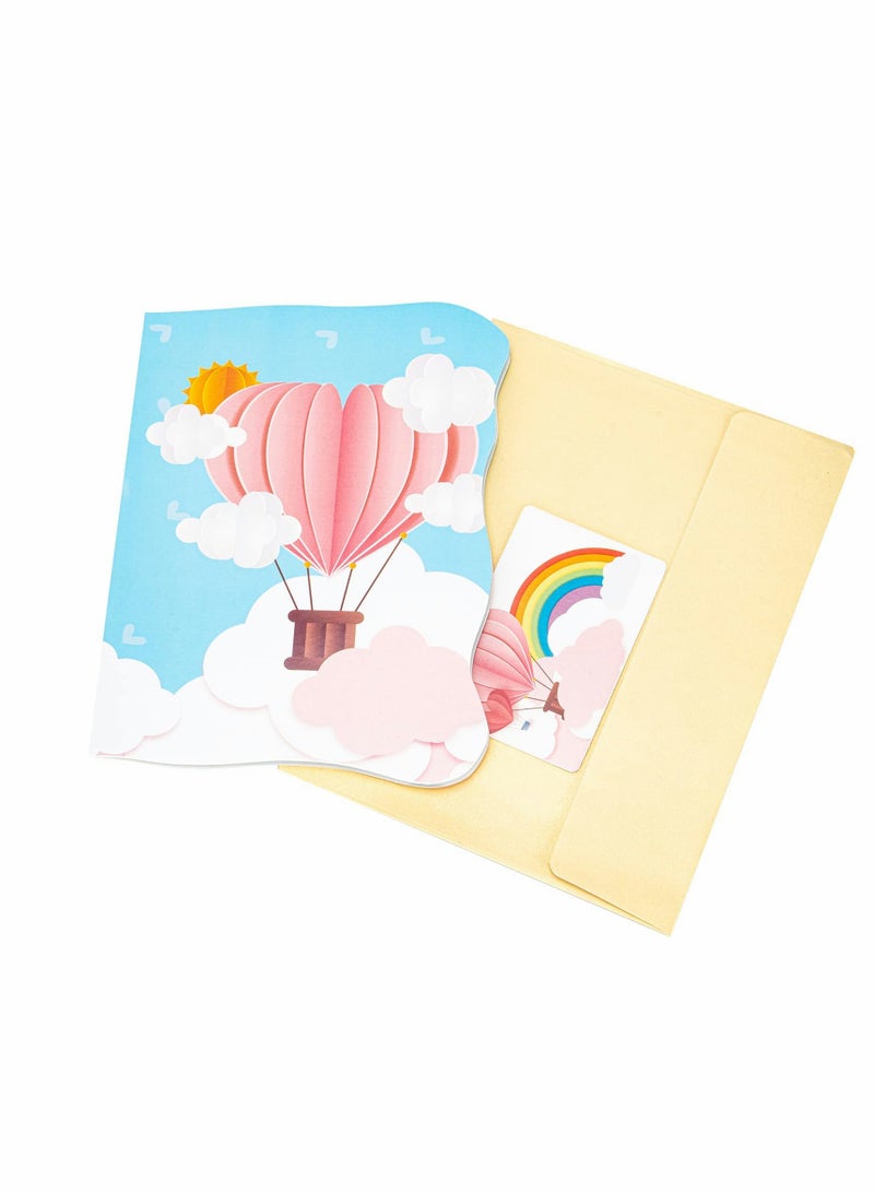 SOLARAE 3D Hot Air Balloon Pop-Up Card for Anniversary, Wedding, Valentine's Day, Engagement - A Romantic Gift for Couples, Lovers, Husbands, Wives, Girlfriends, Boyfriends for All Occasions. - Image 4