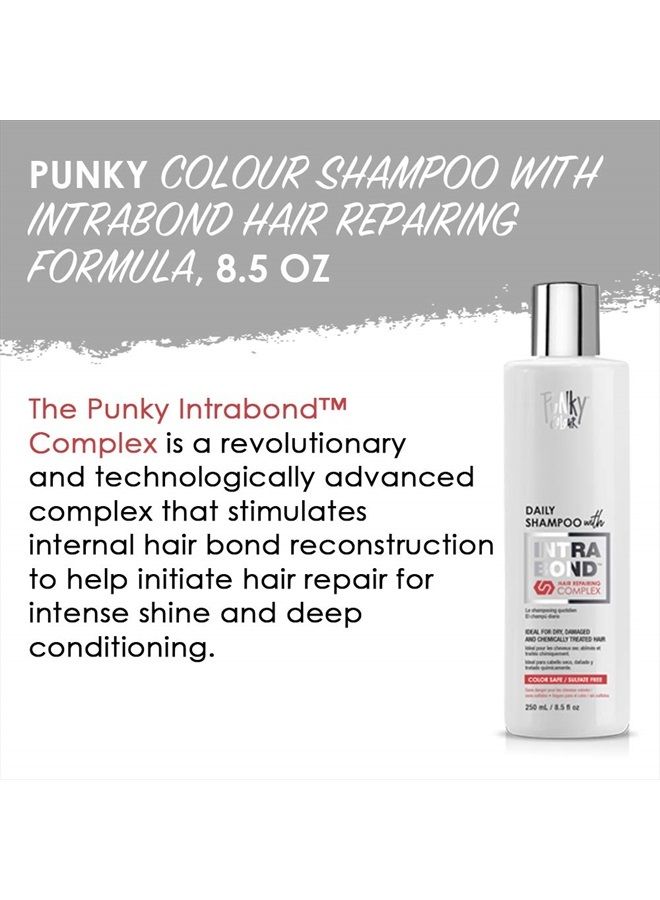 Punky Daily Shampoo with Intrabond Hair Repairing Complex, Anti-Breakage, Strengthening and Color-Safe Formula, Restores Flat and Frizzy Hair, with Natural Extracts, for all Hair Types, 8.5 oz - Image 3