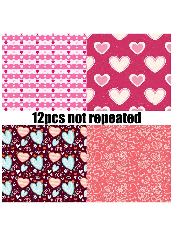 Bluejw 12 Valentine's Day Love Full Of Material Paper Ins Wind Festival Handmade Photo Album Diy Handbook Material Paper - Image 4