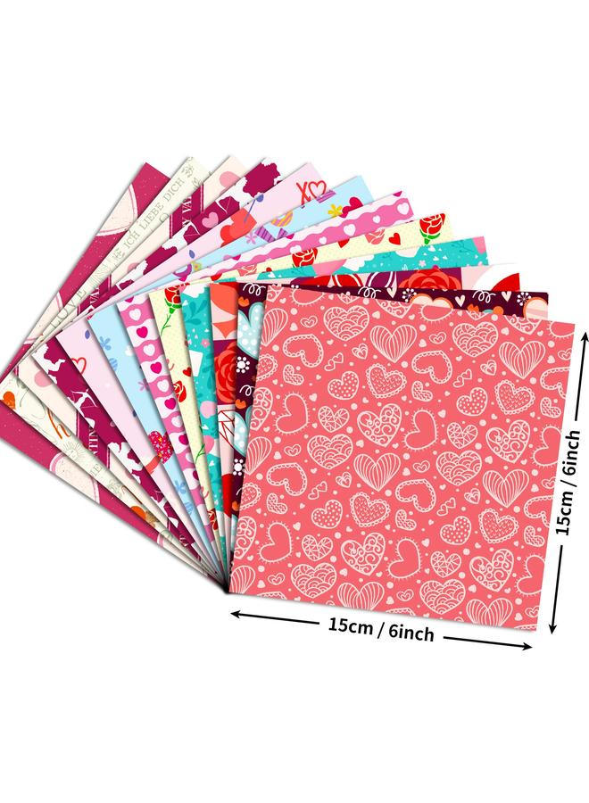 Bluejw 12 Valentine's Day Love Full Of Material Paper Ins Wind Festival Handmade Photo Album Diy Handbook Material Paper - Image 3