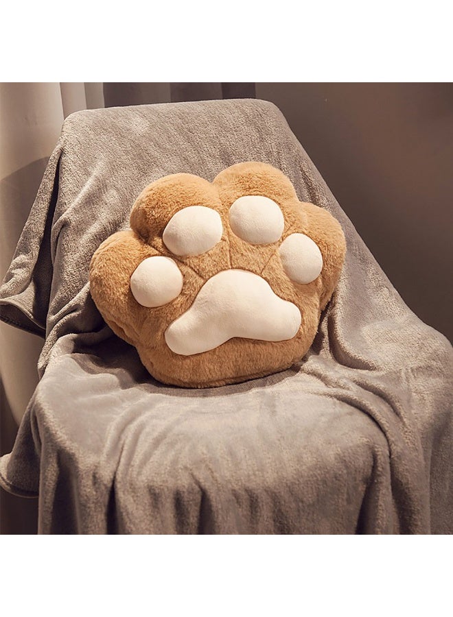 Cute Cat Paw Throw Pillow and Blanket Set, Plush Blanket and Cat Paw Pillow with Hand Warmer Design, Perfect for Nap, Travel, Camping, Home and Office (White) - Image 3