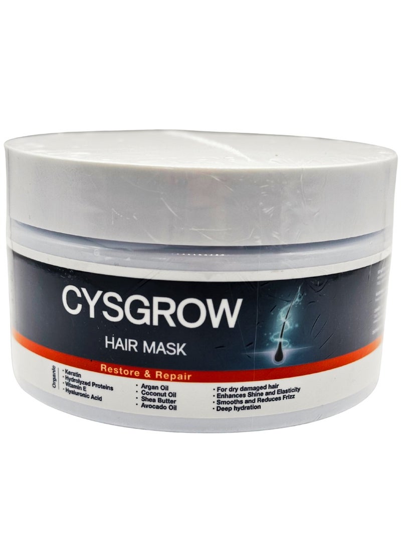 Cysgrow Hair Mask – Botanical Repair Treatment for Dry, Damaged & Frizzy Hair | With Argan Oil, Keratin & Shea Butter | Deep Hydration, Anti-Frizz & Shine | Paraben & Sulfate Free - Image 1