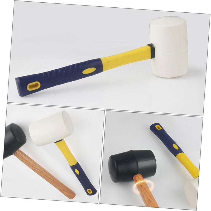 16oz Rubber Mallet for Flooring Installation Shock Resistant Tool for Tile and Woodworking - Image 4