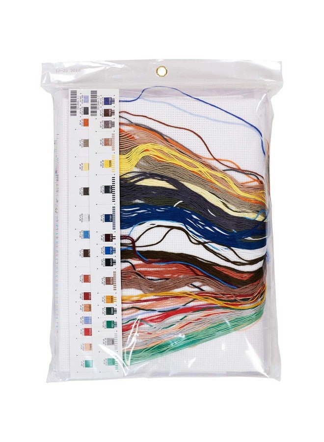 Dimensions Dimensions Counted Cross Stitch Tree Skirt Kit, Sleigh Ride, 11 Count White Aida, 45" D - Image 2
