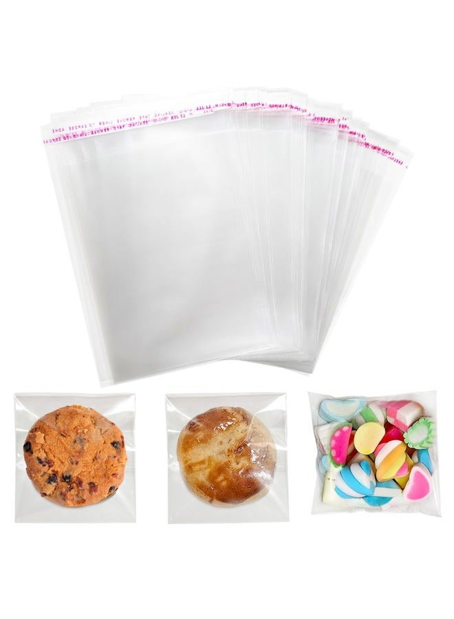 QOIUSO Cookie Bags for Gift Giving, 200PCS 4x4 Inches Self Sealing Cellophane Bags, Clear Resealable Cellophane Bags Self Adhesive Individual Cookie Bags for Packaging Candy,Treat,Snacks and Favor - Image 1