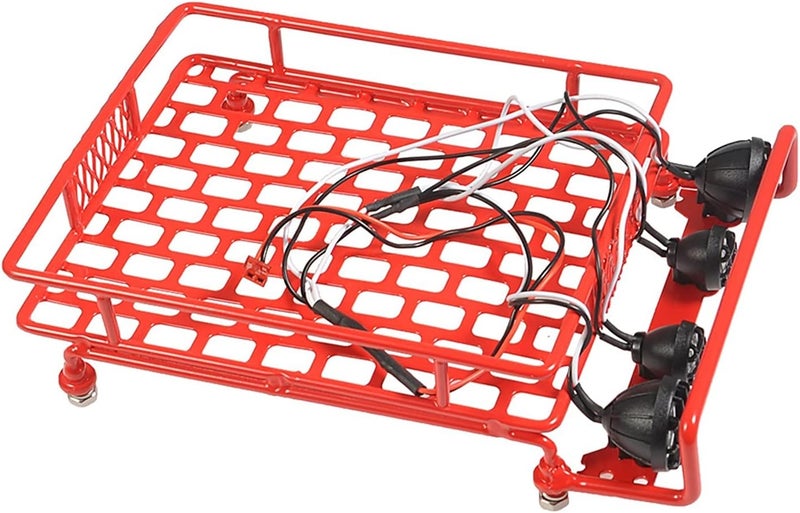 Yurefax 1/10 RC Crawler Roof Rack with Light Bar - Image 1