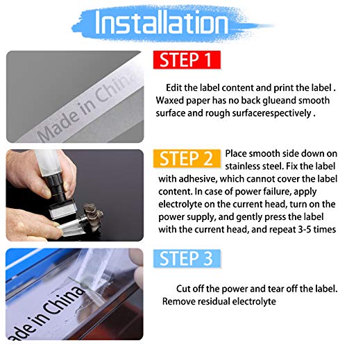 SuperInk USUPERINK 2PK Compatible for Brother ST151 STe151 ST-151 STe-151 Stencil Tape 1" (24mm)x 9.8ft(3m) Black on Clear Mobile Solutions Non-adhesive Stamp Cassette for PTouch PT-D600VP PT-P700 Label Maker - Image 2