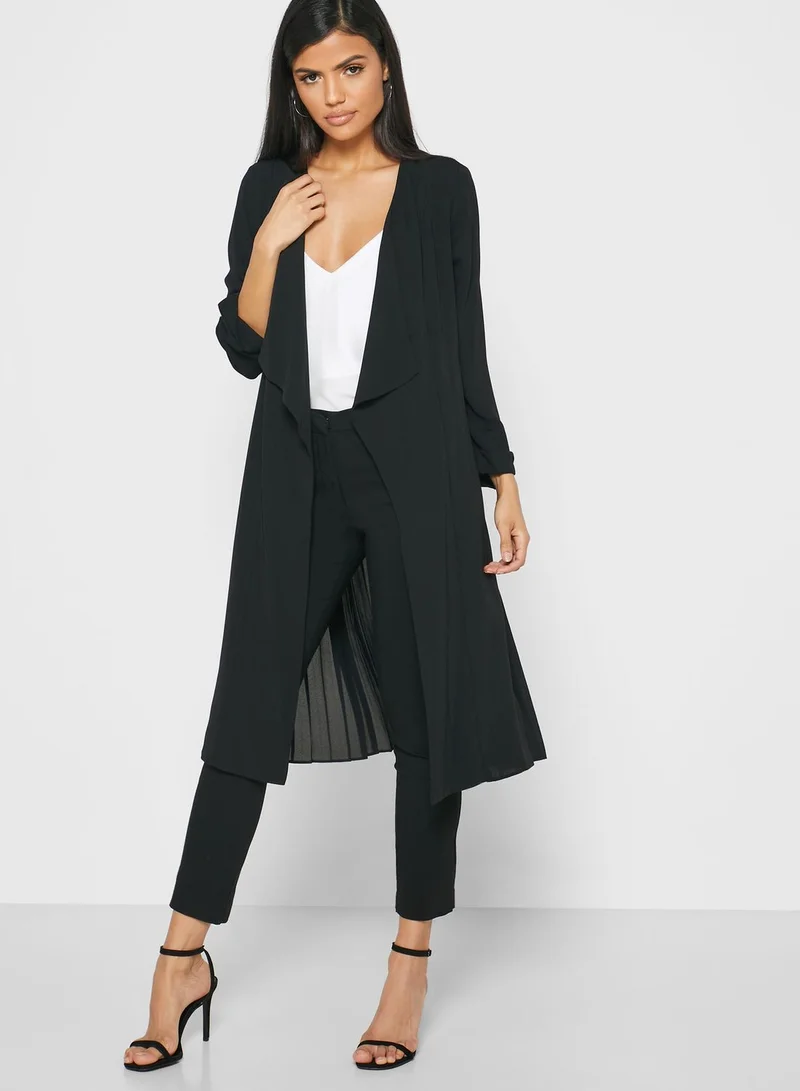 Wallis Pleated Detail Duster Coat