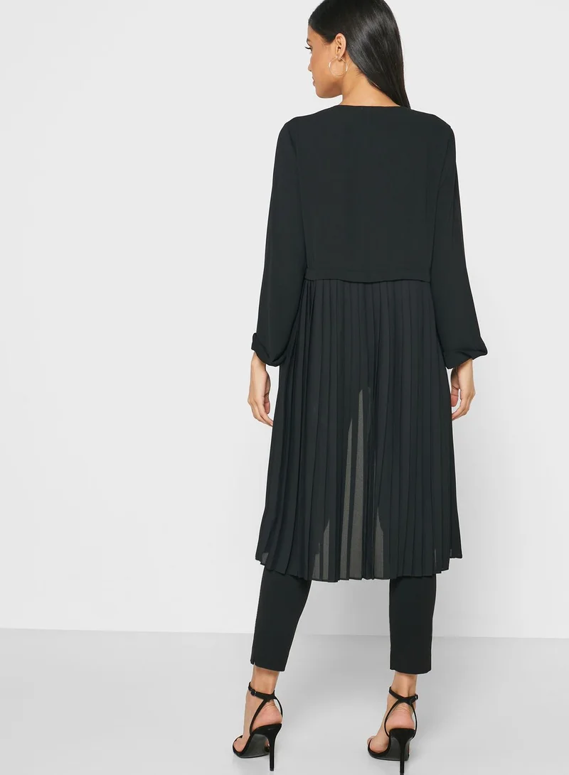 Wallis Pleated Detail Duster Coat
