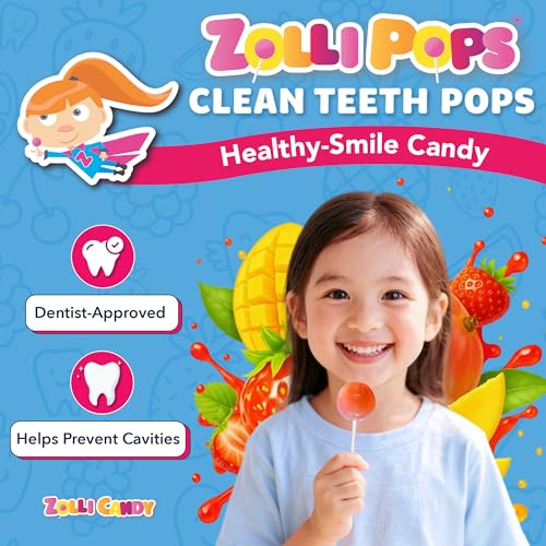 Zollipops Clean Teeth Pops Sugar Free Candy with Xylitol DyeFree Lollipops  Keto  DiabeticFriendly DentistApproved Treats for Kids Mango  Strawberry 52 oz - Image 5