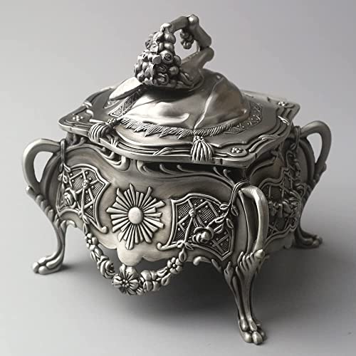 ROSIKING Emboss Alloy Metal Music Box Wind Up Antique Jewelry Musical Boxes Christmas Birthday Valentine's Day Gifts Plays A Whole New World - Image 1