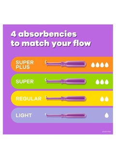 Tampax Radiant Tampons, Regular Absorbency, with Leakguard Braid, Unscented, 84 Count  - Image 3