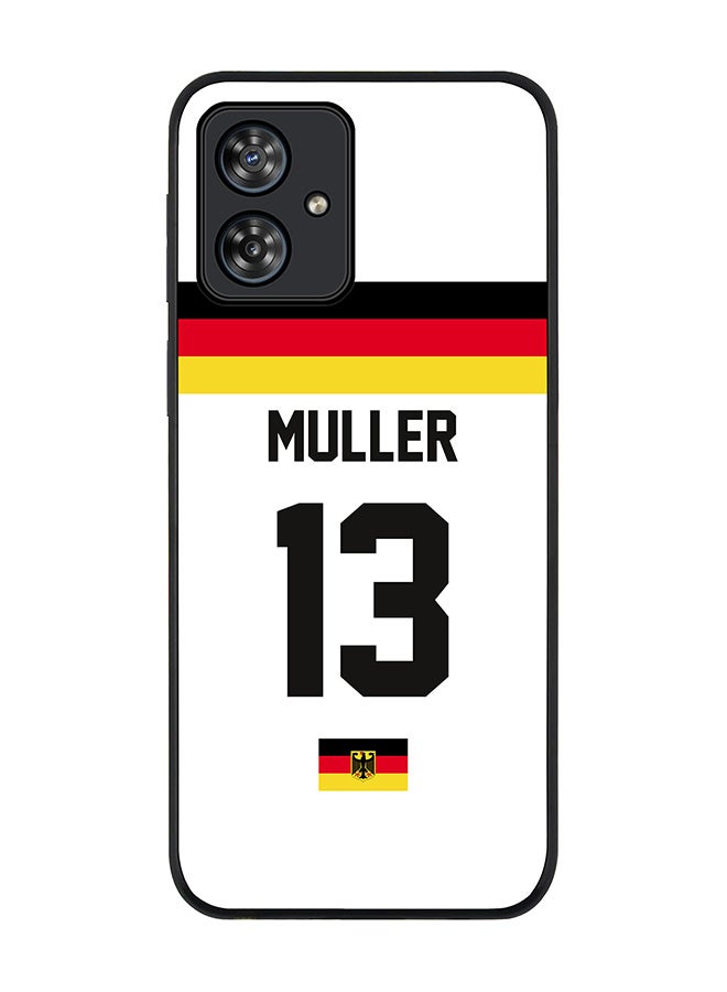 Stylizedd Rugged Black Case for Motorola Moto G54 / Motorola Moto G54 Power / Motorola Moto G64 5G  -Football Team -Germany,Player Name - Muller - Image 1