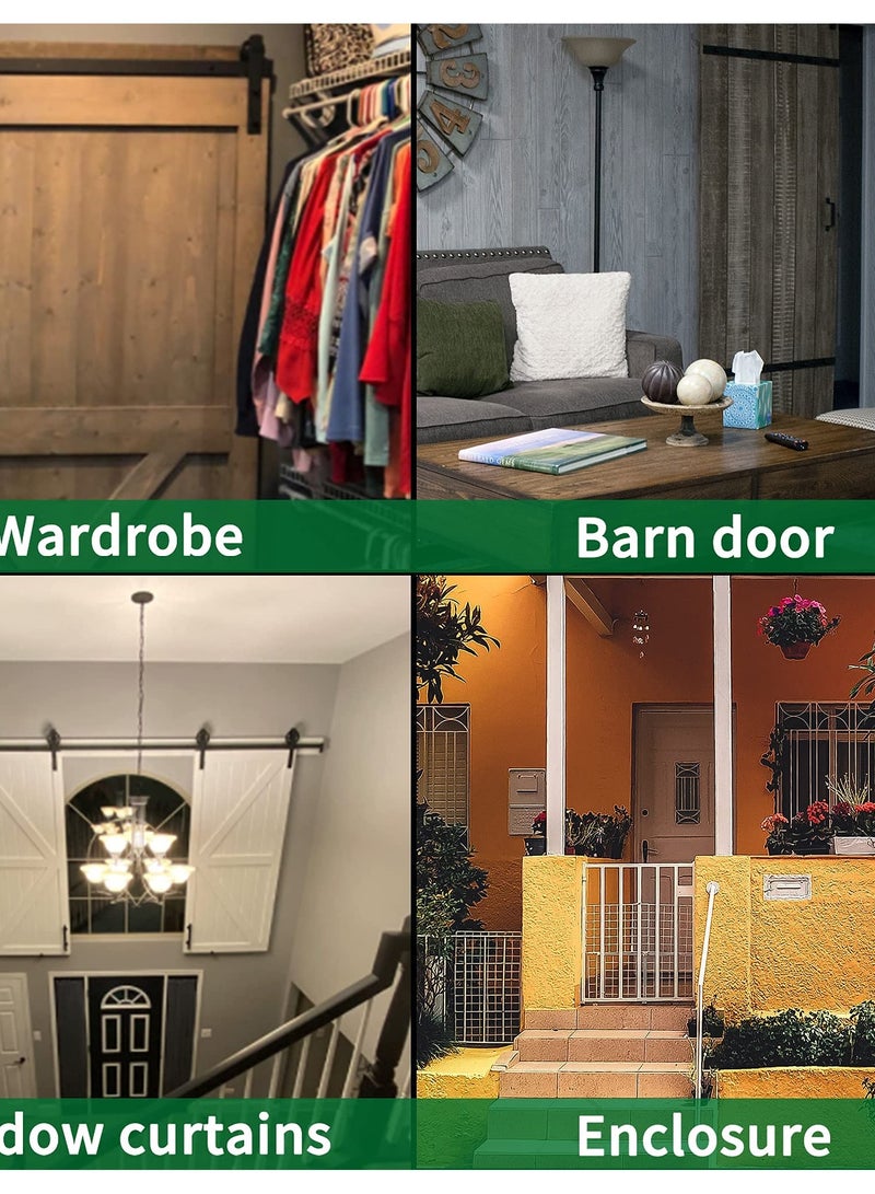 SOLARAE Sliding Barn Door Bottom Floor Guide, Adjustable Stay Roller Wall Mounted Hardware, Flush Flat Bottom Design, Fit All Size Door, 2 Set - Image 3