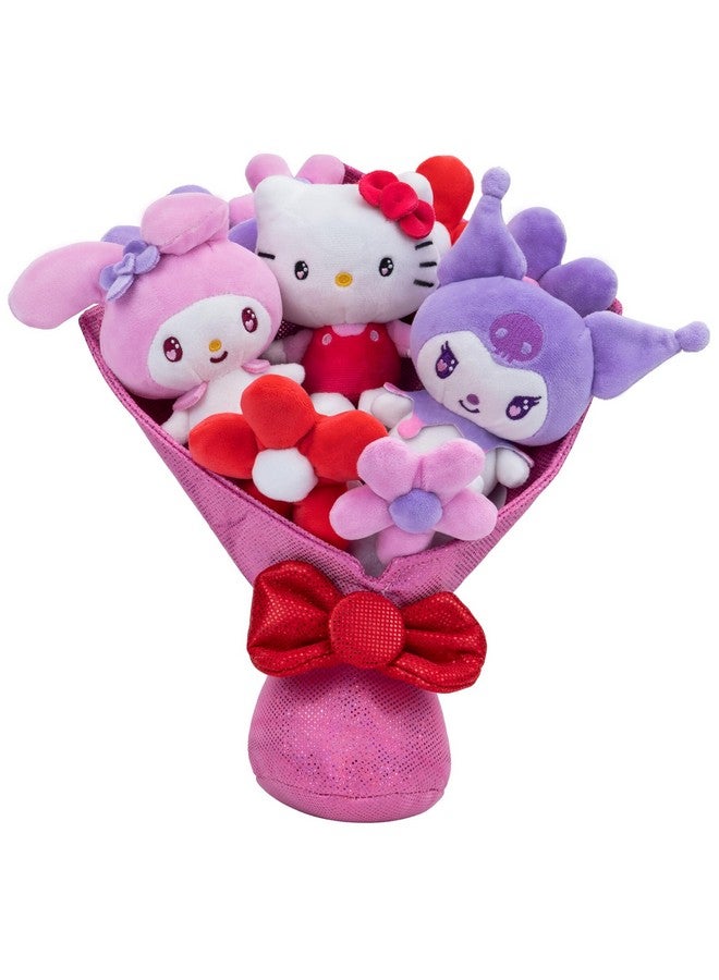 Hello Kitty and Friends - 12-inch Plush Valentine’s Bouquet - 9 Plush Included - Officially Licensed Sanrio product from Jazwares - Image 1