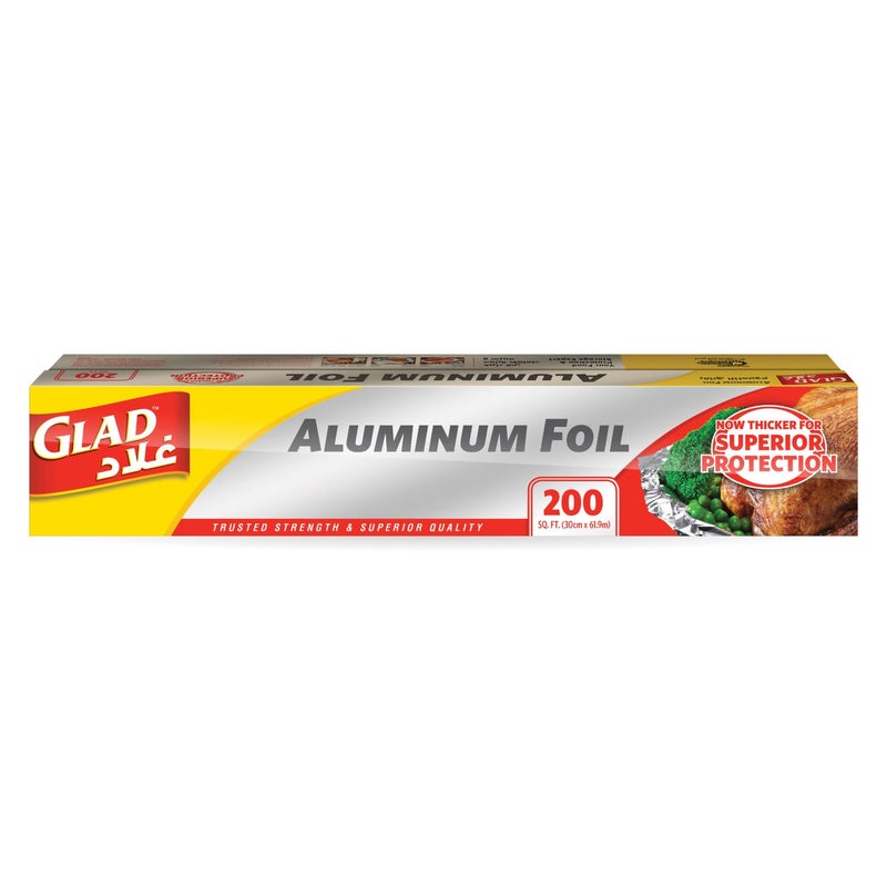 Glad Aluminum Foil 200 Sq.Ft. Size 30cm x 61.9m 1 pc
