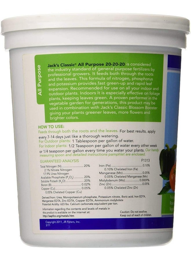 JACKS Jack's Classic All Purpose 20-20-20 Water Soluble Plant Food (1.5lbs) - Image 2