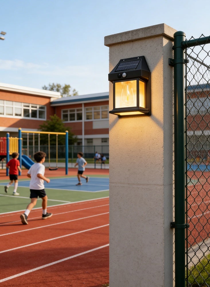 موندا عبوة من مصباحين جداريين خارجيين يعملان بالطاقة الشمسية، مقاومين للماء بمعيار IP43، مزودين بمستشعر حركة، مناسبين للحديقة والشرفة والفناء. - Image 5