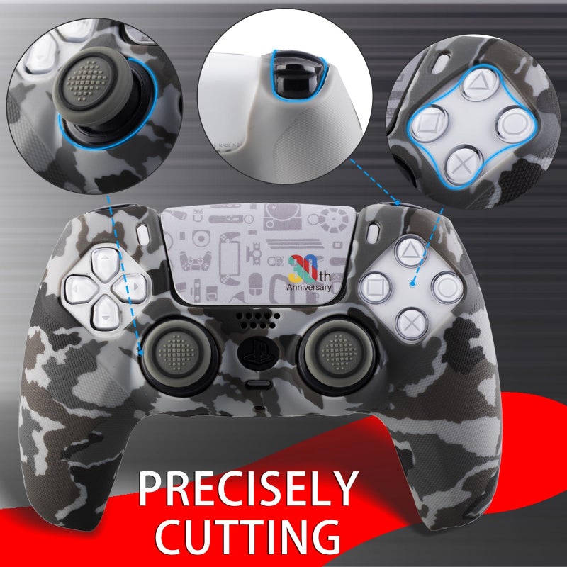 YoRHa Non-Slip Silicone Cover for PS5 Controller with Thumbstick Caps x 2 & Sticker x 1(30 Years aAnniversary) - Image 3