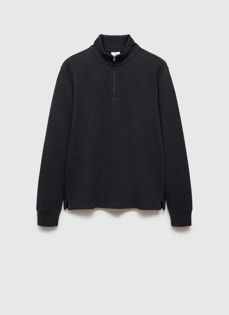 Mango Man Shanghai Zip Neck Sweatshirt