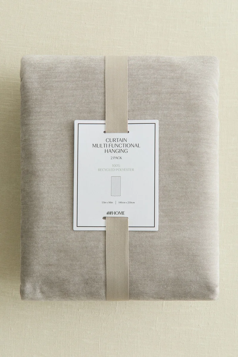 اتش اند ام ستائر شينيل طويلة - عبوة من قطعتين