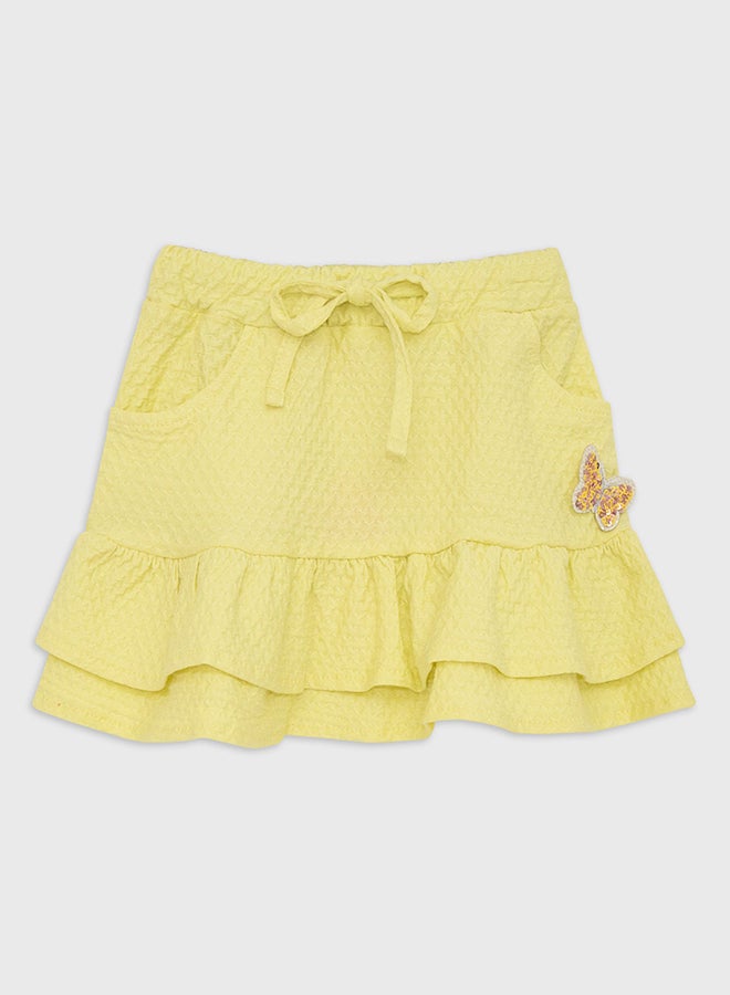 تنورة مريحة صفراء للبنات