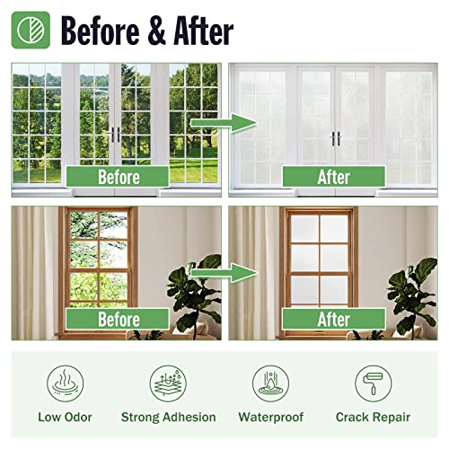 DWIL Frosted Glass Paint for Window - Window Privacy Paint, Frosted Glass Spray, Waterproof & UV Resistant, for Glass Surface in Bathroom, Kitchen, Room, Sliding Door, 32oz (with tools) - Image 3