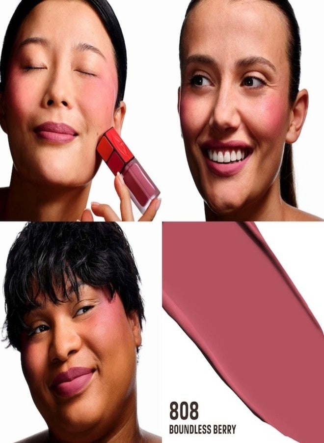 MAKE UP FOR EVER Artist Liquid Color 808 Boundless Berry – Deep Berry Waterproof Liquid Blush for Lip & Cheek, 6ml - Image 2