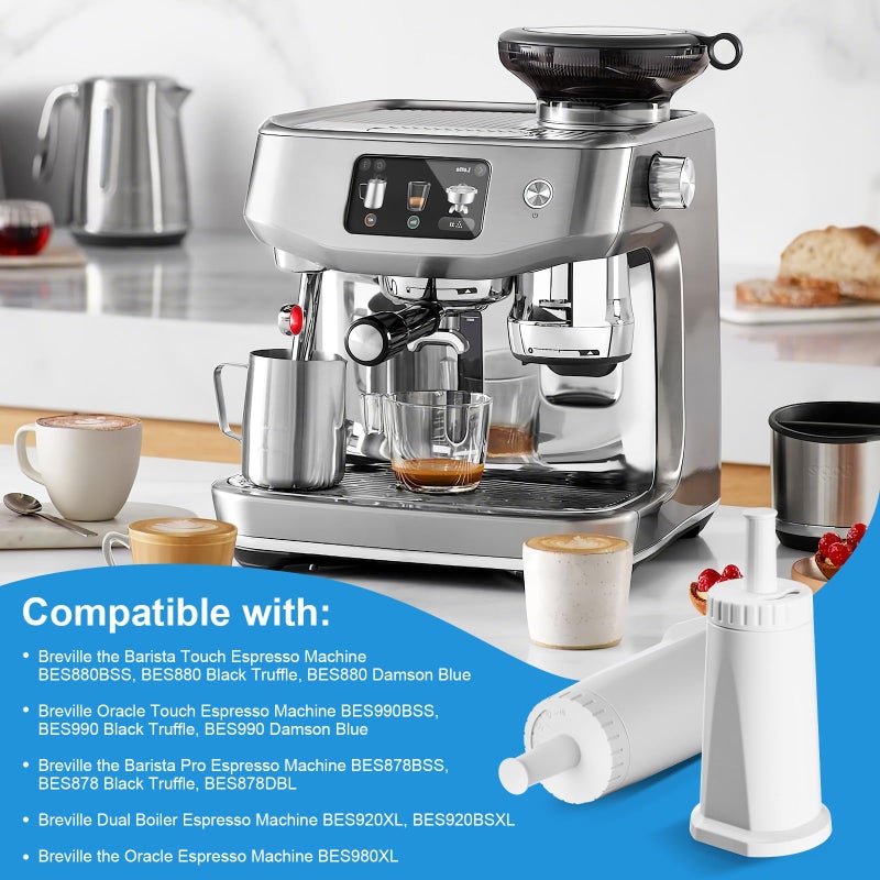 Mutital Water Filter for Breville Barista Touch Espresso Machine BES880, Barista Pro BES878, Oracle Touch BES990, Oracle BES980 & Dual Boiler BES920 Bambino ClaroSwiss Sage, BES008WHT0NUC1 (3 Pcs) - Image 4
