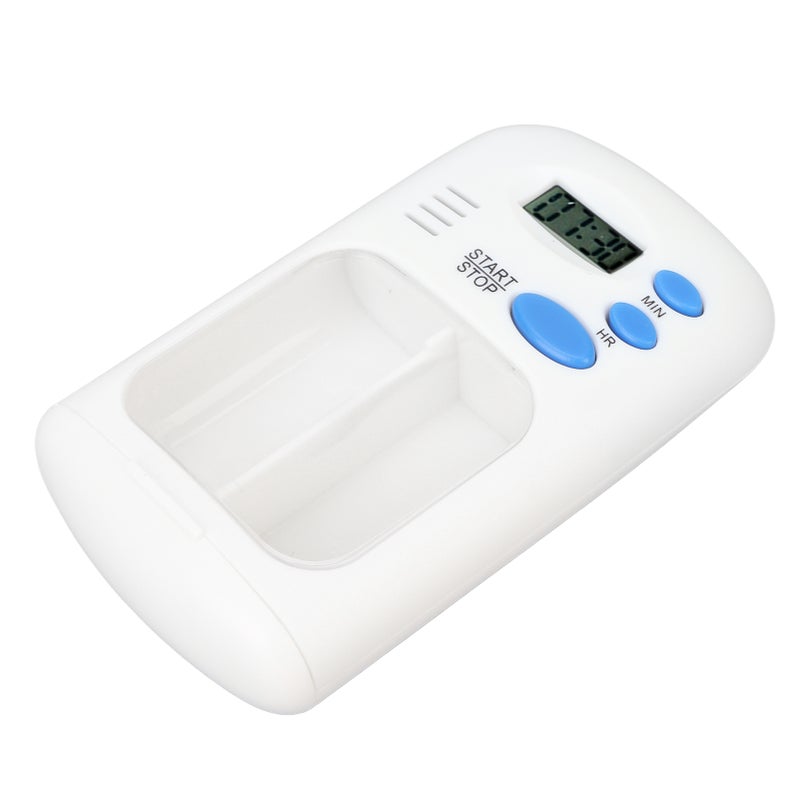 Smart Pill Dispenser Portable Automatic 2 Grids Pill Organizer with Alarm Reminder for Travel Home Use - Image 3