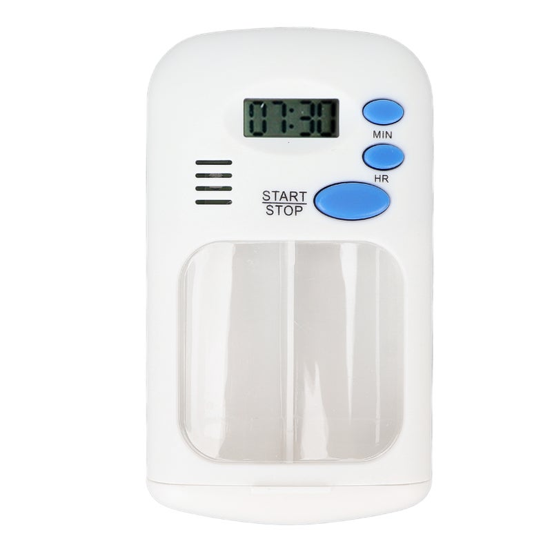 Smart Pill Dispenser Portable Automatic 2 Grids Pill Organizer with Alarm Reminder for Travel Home Use - Image 1