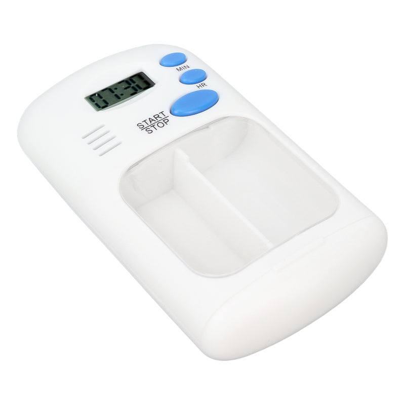 Smart Pill Dispenser Portable Automatic 2 Grids Pill Organizer with Alarm Reminder for Travel Home Use - Image 4