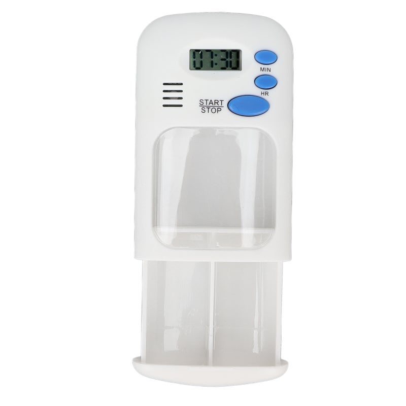 Smart Pill Dispenser Portable Automatic 2 Grids Pill Organizer with Alarm Reminder for Travel Home Use - Image 5