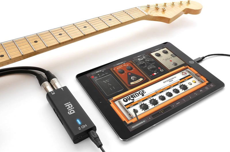 IK Multimedia iRig HD 2 Guitar Interface - 96 kHz, 24-bit A/D Conversion, Compact Design, FX and Thru Adjustment, Black - Image 4